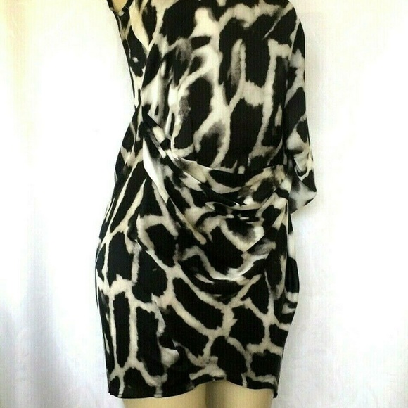 Plein Sud Silk Mini Dress Animal Print 36 0 2 XS - Picture 3 of 8